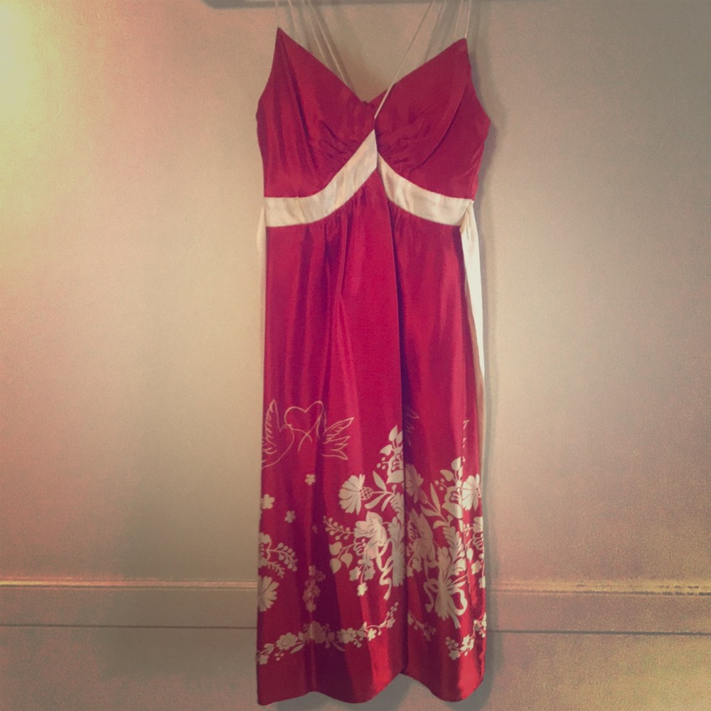 Romantic silk dress